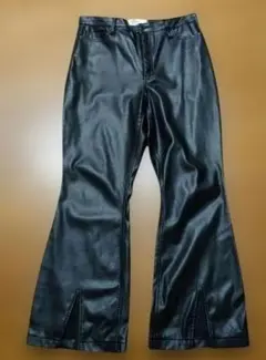 未使用　HOLLISTER　フレアーレザーパンツ　ウエスト約78.7～79cm