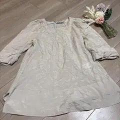 theory luxe ベージュ 五分袖チュニック 038のサムネイル