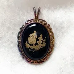 フランス LIMOGES CASTEL リモージュ ゴールド ネックレストップ①のサムネイル