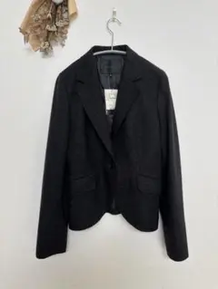 未使用品　UNTITLED　ウールテーラードジャケット　ブラック　3　裏地付き