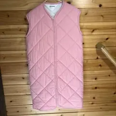 SUN ORIGINAL プレスサーモピンク キルティングベスト就寝用
