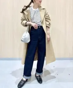 【美品】GU ハイライズストレートジーンズ　S