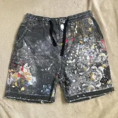 TCSS ショートパンツ ウォークショーツ ペンキ 加工 ブラック 黒 30のサムネイル