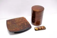 樺細工　桜皮細工　銘々皿　秋田蕗　茶筒　茶さじ