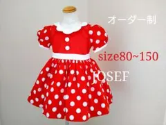 お花の襟が可愛い* ドットワンピース ミニー