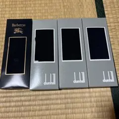 ダンヒル　バーバリー　黒　クルーソックス 25cm 4足セット 未使用品