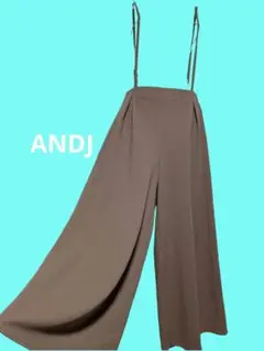 匿名　秋コーデ　ANDJ　ポコポコ　伸縮性　レディースサロペット　オールインワン