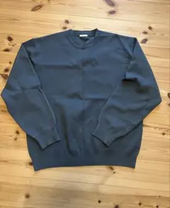 GU ダークグリーン クルーネック メンズ セーター M