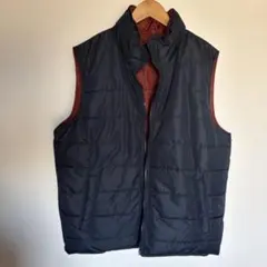 GAPリバーシブル ダウンベスト ネイビー/えんじ