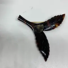 本鼈甲 葉っぱモチーフ ブローチのサムネイル
