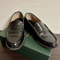 ローファー　本革　黒　HARUTA 23.5EE