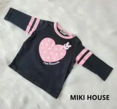 MIKI HOUSE ハート柄長袖カットソー　70
