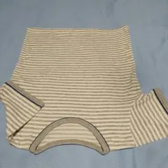 ✨丈夫でキレイめ、ボーダー柄、青ライン入り、杢グレー✕オフホワイト、