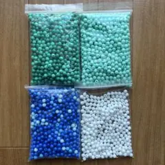 プラスチックビーズ 4色セット 約8mm