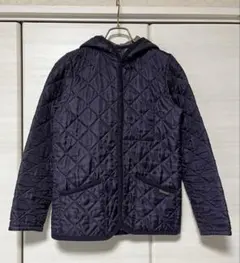 LAVENHAM キルティングジャケット　フード付き パープル36 M
