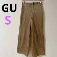 ジーユー GU ワイドパンツ ガウチョ コーデュロイ ブラウン カジュアル S