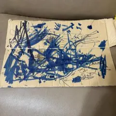 抽象画 青と金のアート - メルカリ