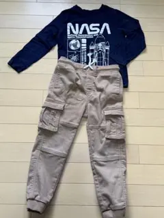 NASA 長袖TシャツとH&Mパンツセット 4-5Y