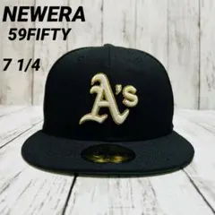 New Era オークランド・アスレチックス 59FIFTY キャップ ブラック