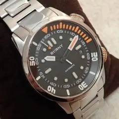 ☆BERNY 自動巻ダイバー MIYOTAムーブメント インナーベゼル 稼働 상태좋음