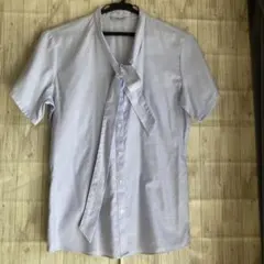LES MUES 水色リボン付きシャツ サイズ11