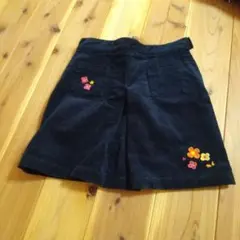 mikiHOUSE 黒 コーデュロイスカート 120