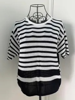 Ballsey ボールジィ ボーダー柄 ショート丈サマーニット トゥモローランドのサムネイル