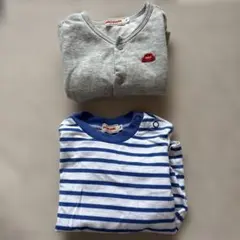 Miki House カーディガンとTシャツセット