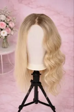 れい　人毛　　ウィッグ　スーパーロング　60cm　人工皮膚付き　Lサイズ れい様専用 人毛 ウィッグ スーパーロング 60cm 人工皮膚付き Lサイズ