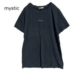 mystic ミスティック　ロゴ半袖Tシャツ　シンプル　ブラック　カジュアル　Fのサムネイル