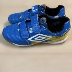 アンブロ Accelerator 室内シューズ 青 フットサル 21.5㎝