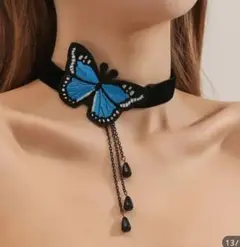 蝶モチーフ ベルベット チョーカー