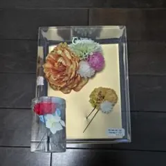 【値下げ】和装 髪飾りセット オレンジ・緑・ピンク 卒業式 成人式 袴