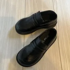 未使用子供　ブラック　フォーマルシューズ　卒業　入学式　17-18cmおすすめ