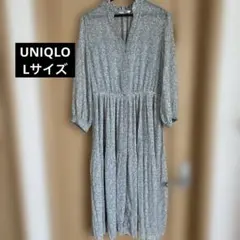 UNIQLO 花柄プリーツワンピース　Lサイズ