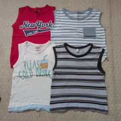 ノースリーブタンクトップ4点セット 100cm