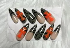 クロムネイル、迷彩ネイル、ロングネイル、ギャルネイル、海外ネイル