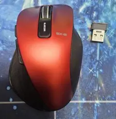 ELECOM EX-G マウス レッド USBレシーバー付き