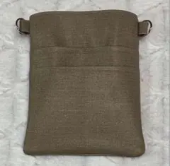 ナースポーチ・作業用ポーチ・オーガナイザー（ハンドメイド） 合皮・シルク調モカ