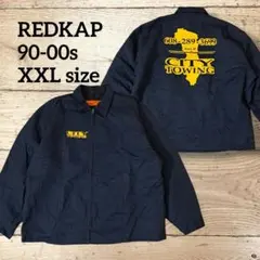 ビッグサイズ★REDKAP中綿ワークジャケットネイビーUSA企業系バックプリント