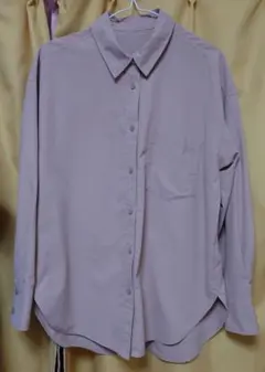 GU　オーバーサイズシャツ　S　ピンク