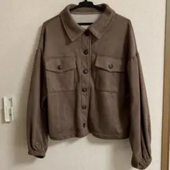 スエード調 ブラウン ジャケット