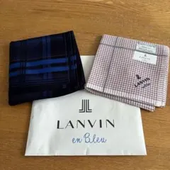 ☆未使用品☆LANVIN en Bleu ハンカチ 2枚セットのサムネイル
