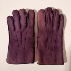 美品 メローラ MEROLA グローブ ムートン パープル 7 1/2 手袋のサムネイル