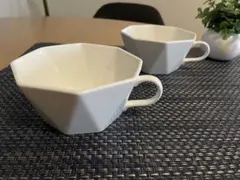 【未使用品】Francfranc八角形スープカップ2個セット