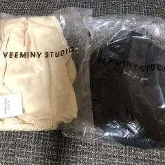 【2枚セット】ハイネック　シースルーインナー　ブラック＆ベージュのサムネイル