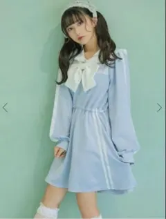 Ank Rouge ジャージセーラーOP ワンピース　ブルー　Mサイズ