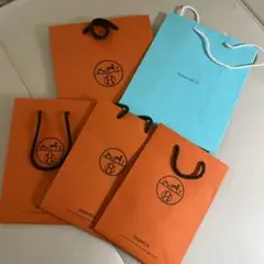 エルメス　ティファニー　ショッパー袋　リボン