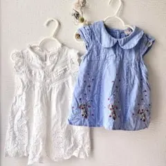 petit main ブラウス シャツ 100cm 2枚セット コットン100%