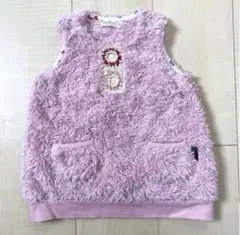 ブランシェス　ピンク　ふわふわ　ワンピース　80 子供　ベビー　冬　服